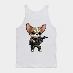 Tactical chihuahua Tank Top